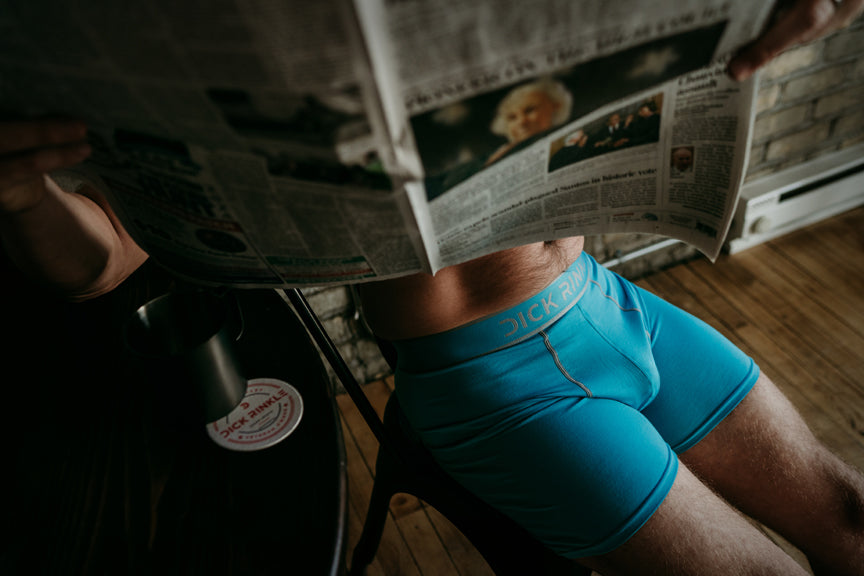 Men’s Solid Blue Premium Boxer Briefs