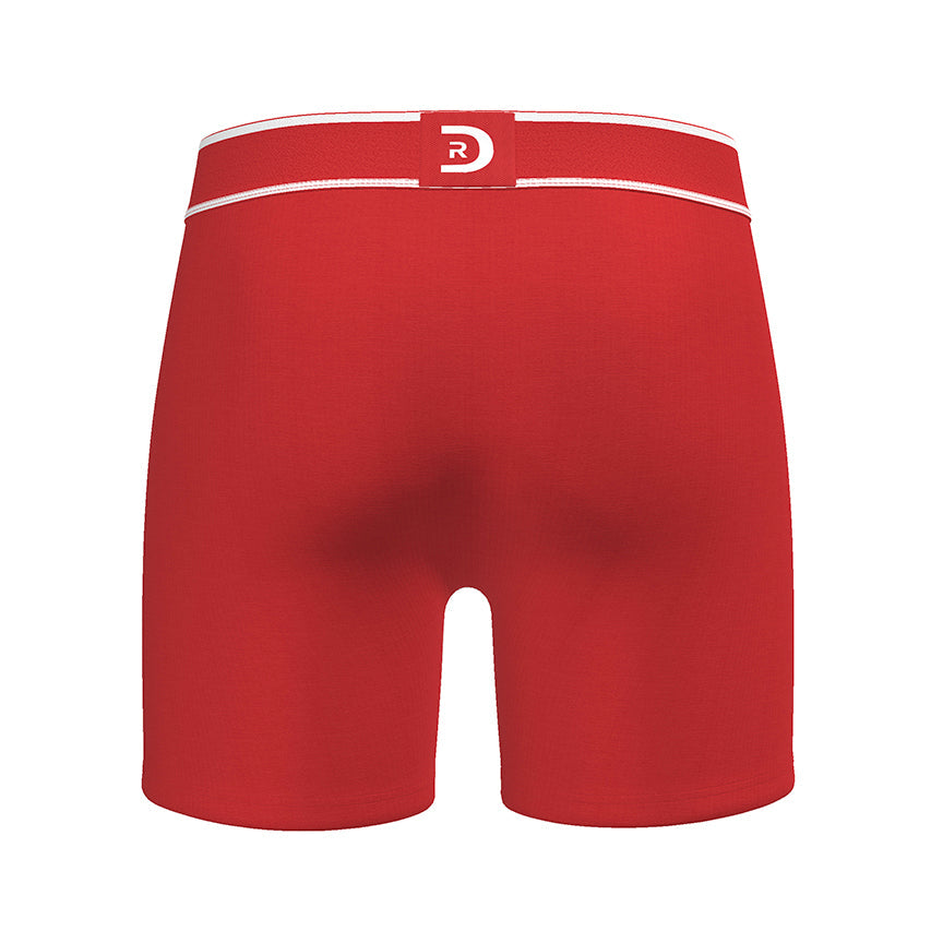 Men’s Solid Red Premium Boxer Briefs