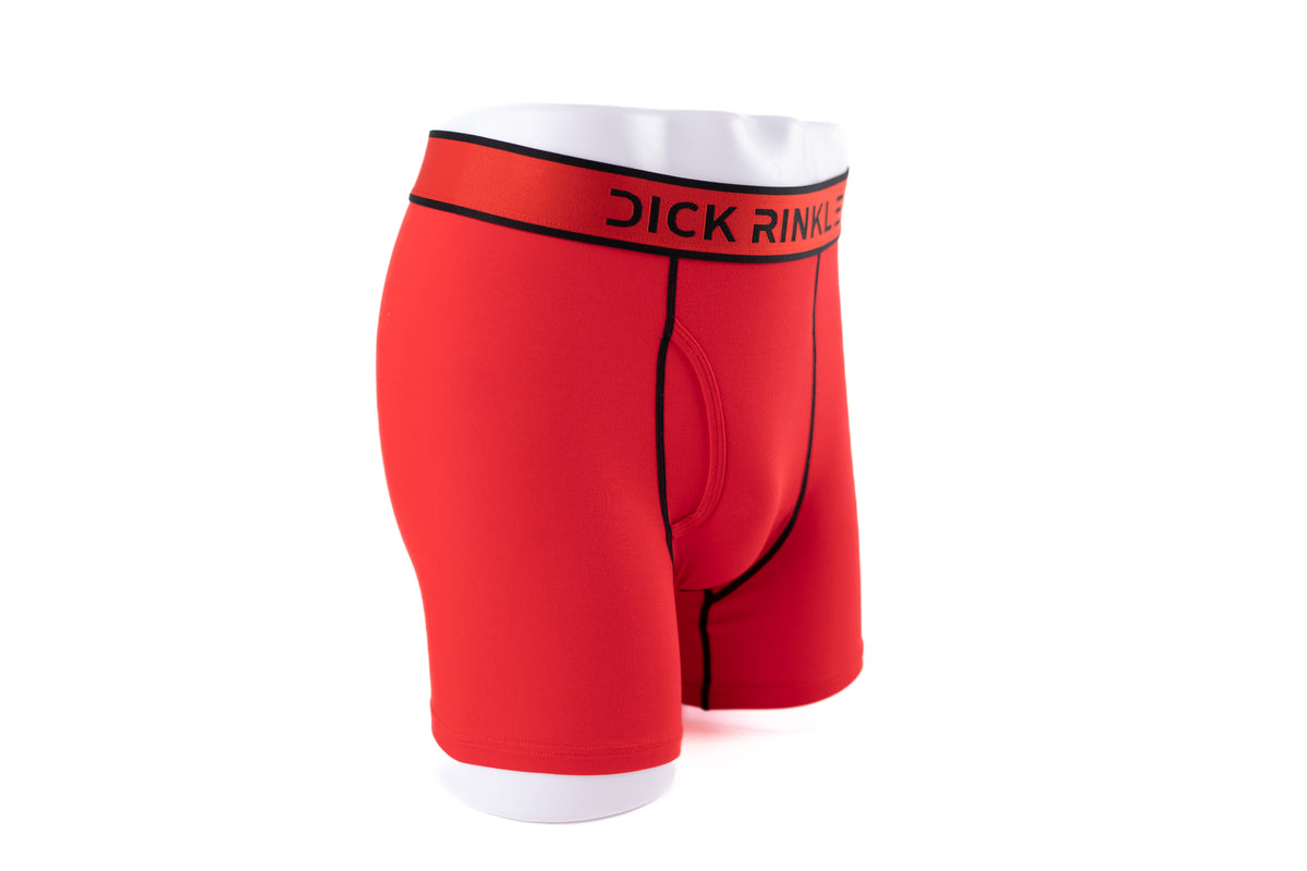 Men’s Solid Red Premium Boxer Briefs