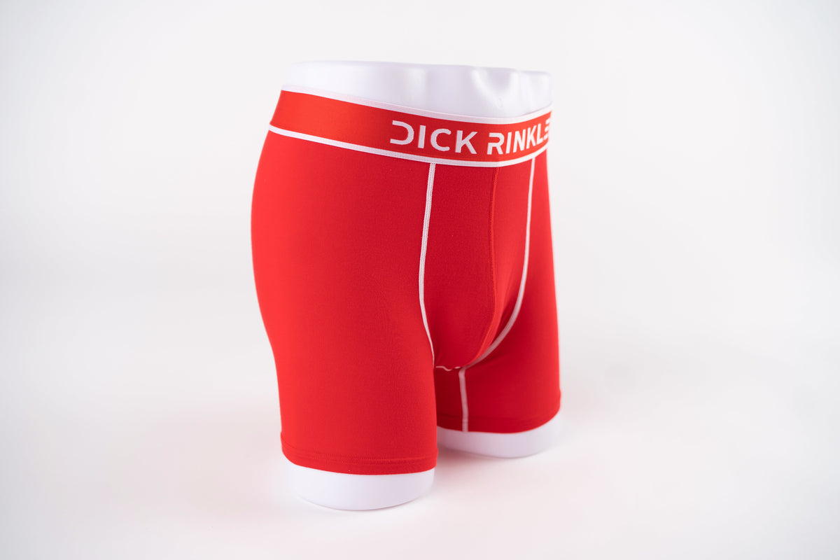 Men’s Solid Red Premium Boxer Briefs