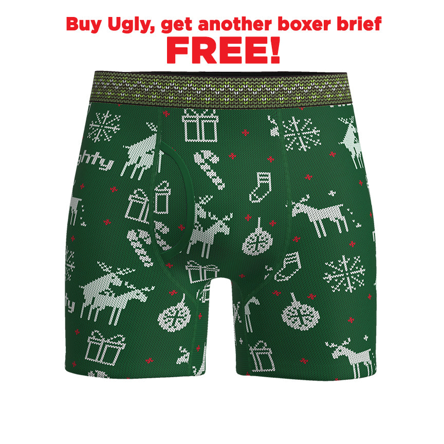 Men’s "Ugly Christmas Sweater" Premium Boxer Briefs